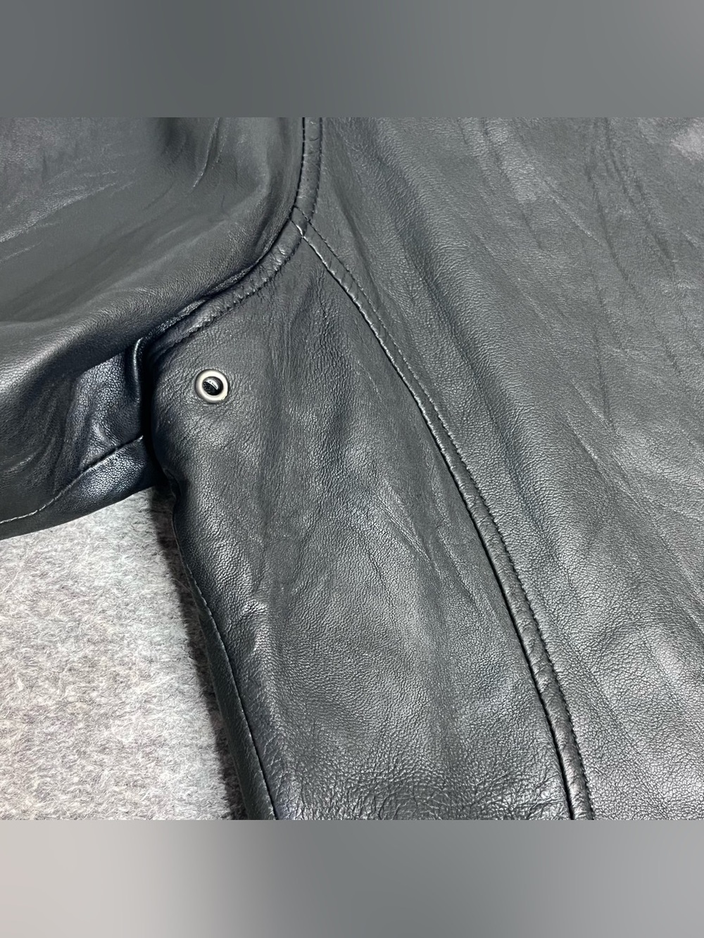 Bagatelle Collection Leather Blazer Jacket Womens Size 8 Kimono Cropped Layer - Picture 13 of 14